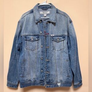 Guess Jeans jean denim jacket Large with logo